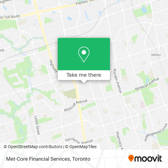 Met-Core Financial Services map