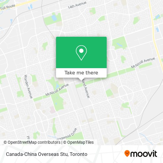 Canada-China Overseas Stu map