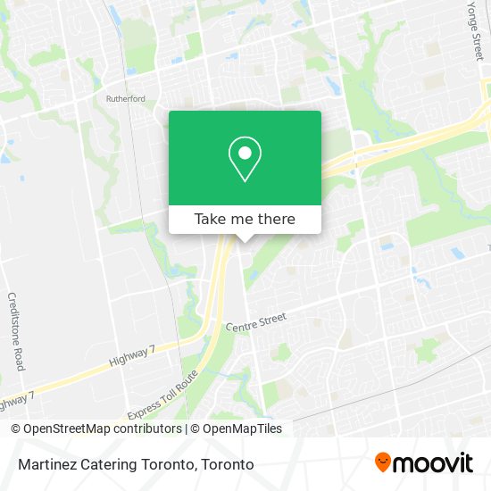 Martinez Catering Toronto map