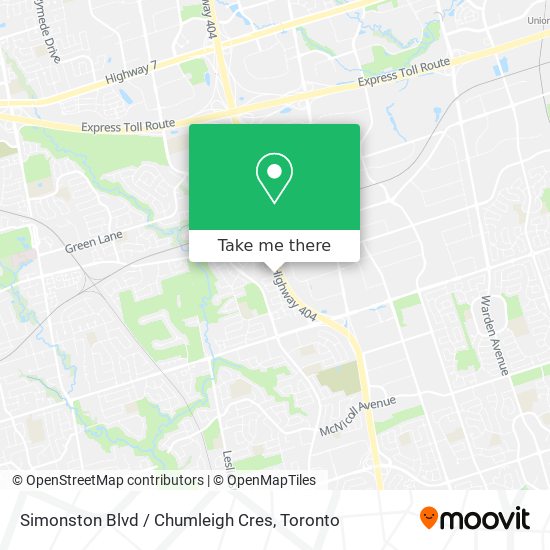 Simonston Blvd / Chumleigh Cres map