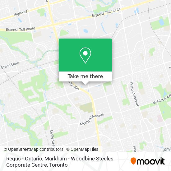 Regus - Ontario, Markham - Woodbine Steeles Corporate Centre map