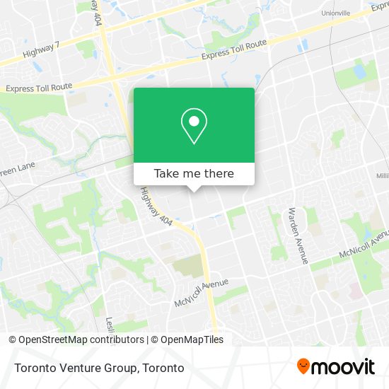 Toronto Venture Group map
