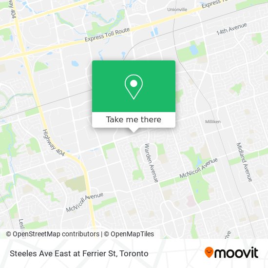 Steeles Ave East at Ferrier St map