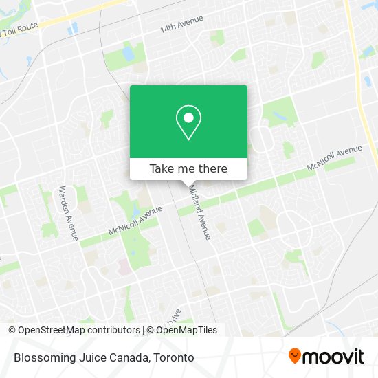 Blossoming Juice Canada map