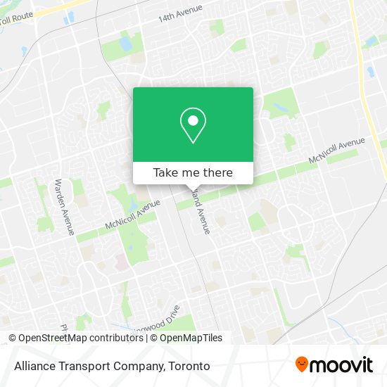 Alliance Transport Company map