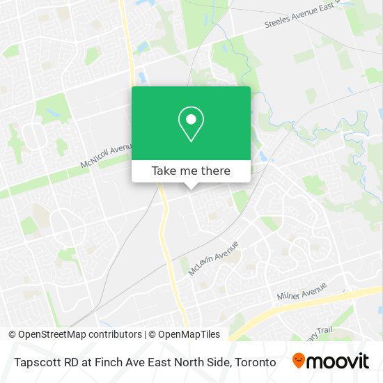 Tapscott RD at Finch Ave East North Side plan