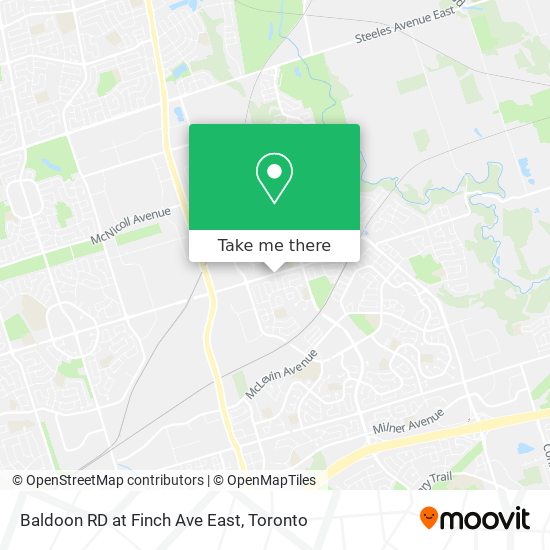 Baldoon RD at Finch Ave East map