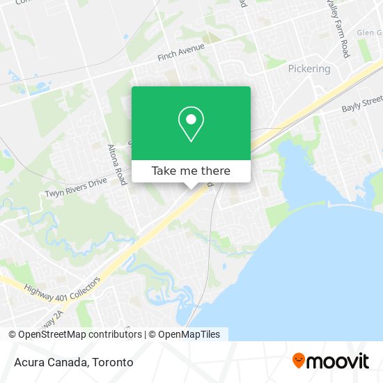 Acura Canada map