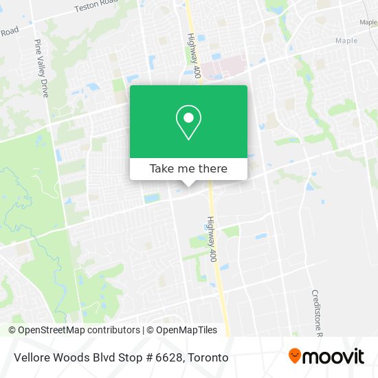 Vellore Woods Blvd Stop # 6628 map