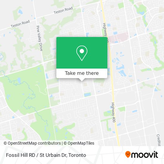 Fossil Hill RD / St Urbain Dr map