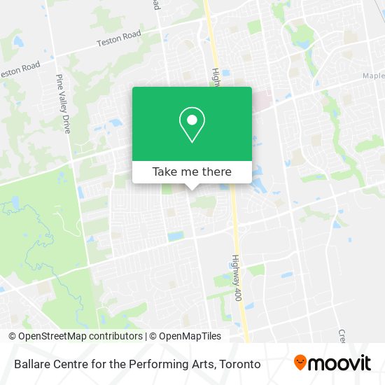 Ballare Centre for the Performing Arts map