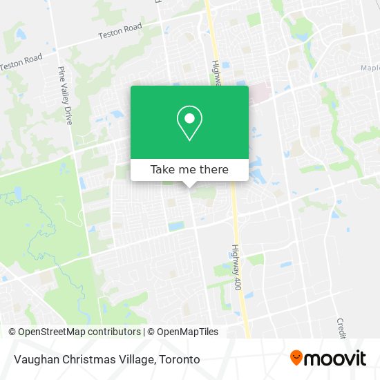 Vaughan Christmas Village map