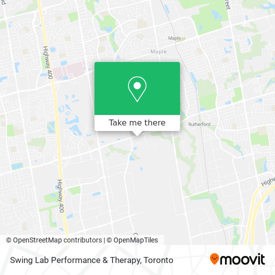 Swing Lab Performance & Therapy map