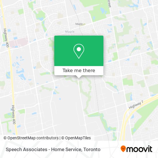 Speech Associates - Home Service map