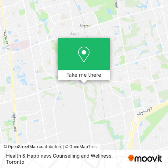 Health & Happiness Counselling and Wellness map