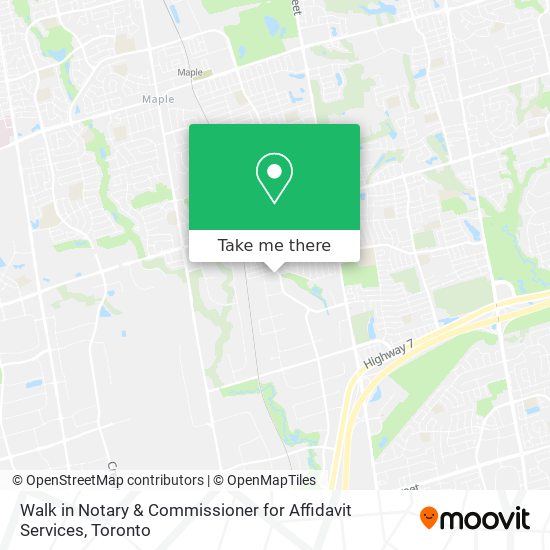 Walk in Notary & Commissioner for Affidavit Services map
