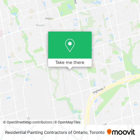 Residential Painting Contractors of Ontario map