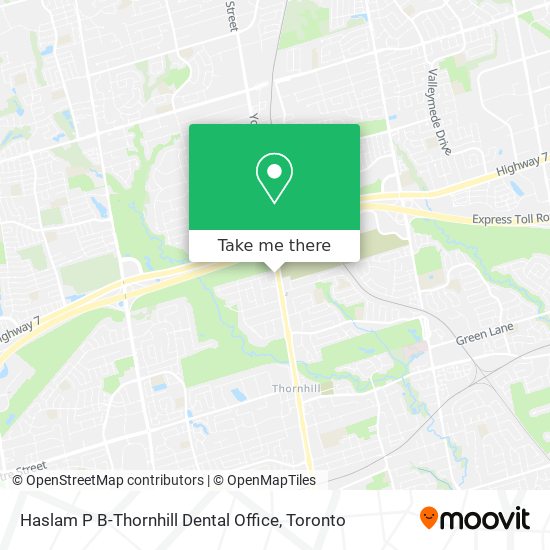 Haslam P B-Thornhill Dental Office map