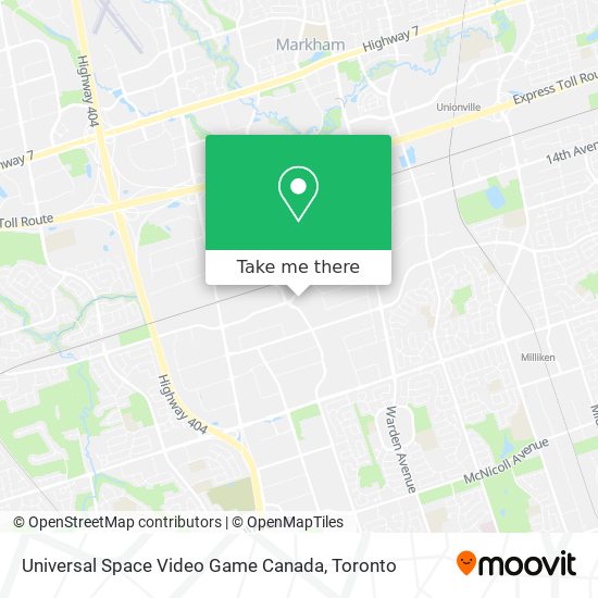 Universal Space Video Game Canada map