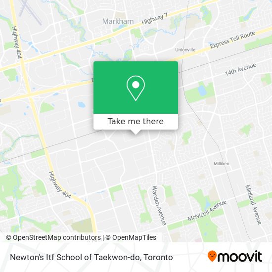 Newton's Itf School of Taekwon-do map