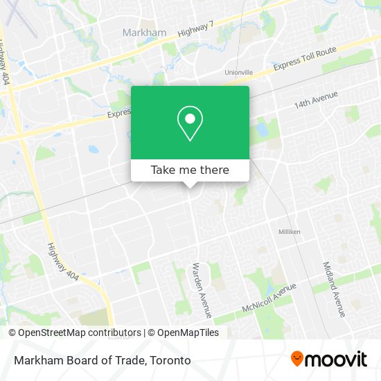 Markham Board of Trade map