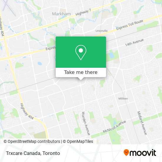 Trxcare Canada map