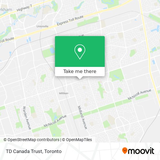 TD Canada Trust map