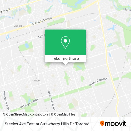 Steeles Ave East at Strawberry Hills Dr plan