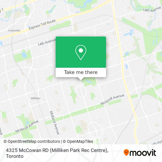 4325 McCowan RD (Milliken Park Rec Centre) plan