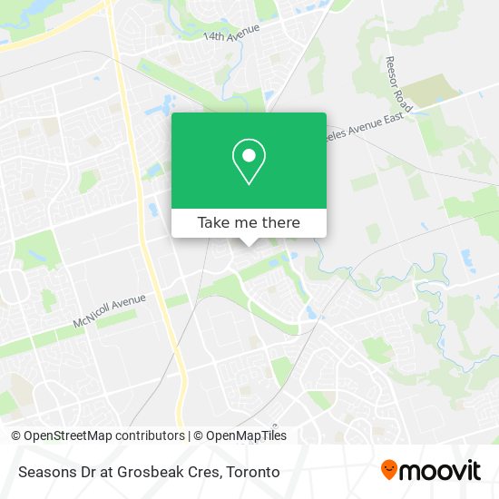 Seasons Dr at Grosbeak Cres map