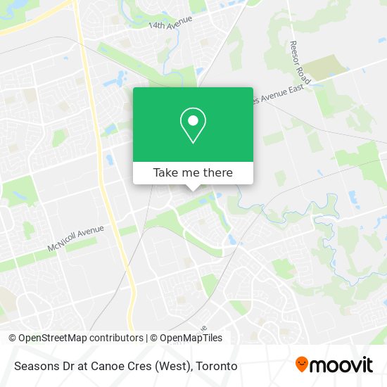 Seasons Dr at Canoe Cres (West) map