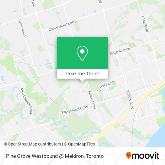 Pine Grove Westbound @ Meldron map