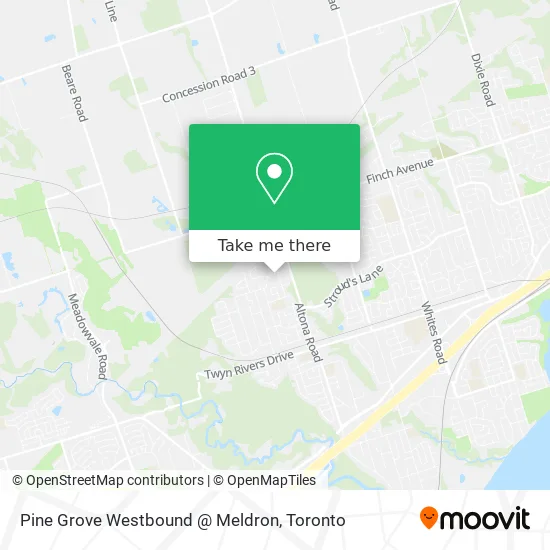 Pine Grove Westbound @ Meldron map