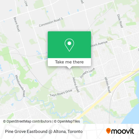 Pine Grove Eastbound @ Altona map