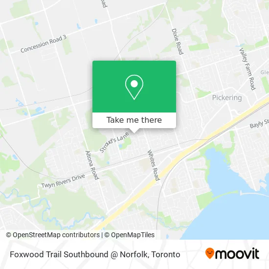 Foxwood Trail Southbound @ Norfolk map