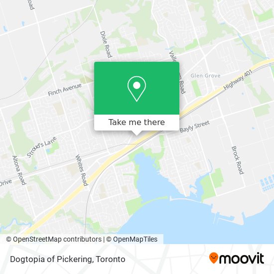 Dogtopia of Pickering map