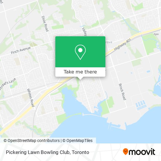 Pickering Lawn Bowling Club map