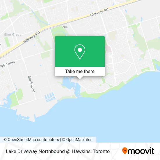 Lake Driveway Northbound @ Hawkins map