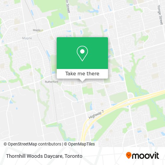 Thornhill Woods Daycare map