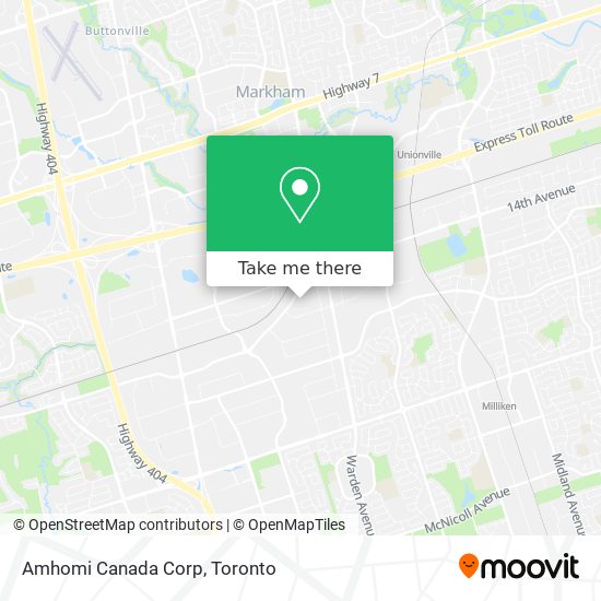 Amhomi Canada Corp map