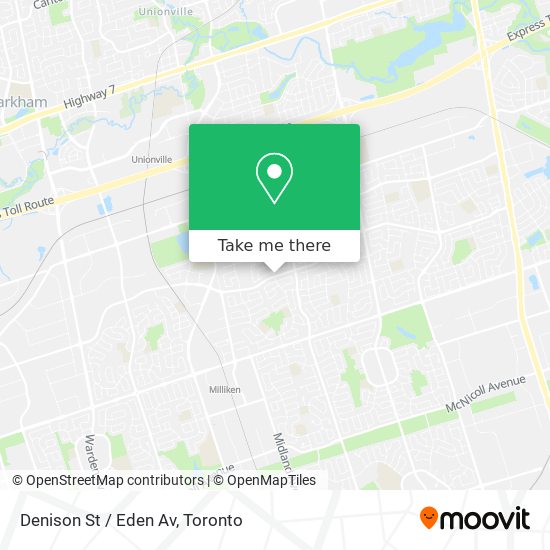 Denison St / Eden Av map