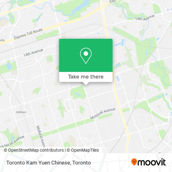 Toronto Kam Yuen Chinese map
