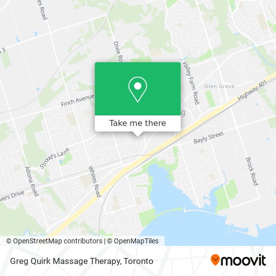 Greg Quirk Massage Therapy map