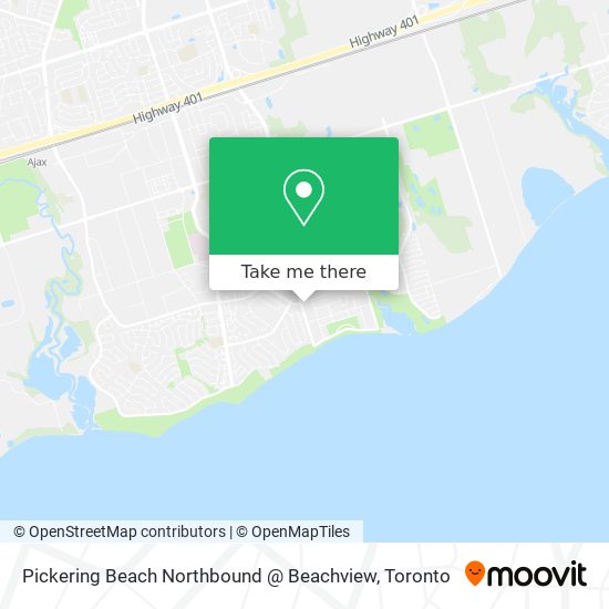 Pickering Beach Northbound @ Beachview map