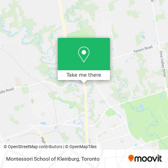 Montessori School of Kleinburg map