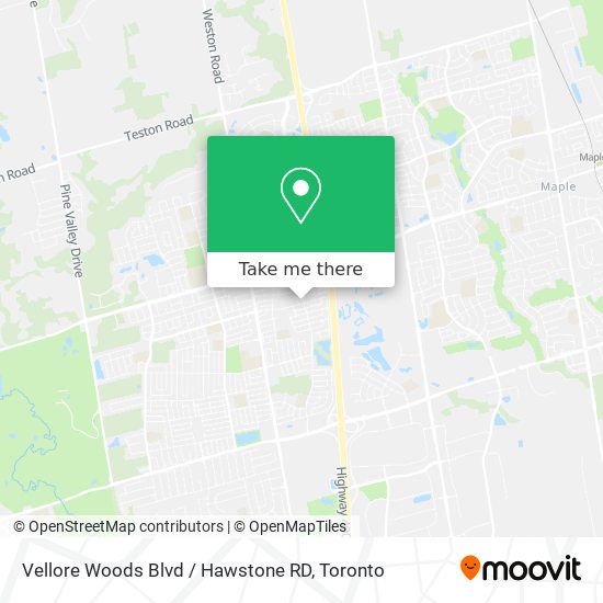 Vellore Woods Blvd / Hawstone RD map