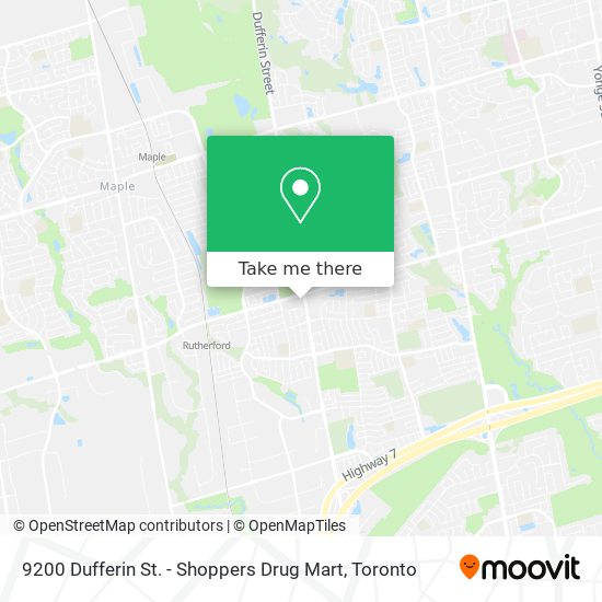 9200 Dufferin St. - Shoppers Drug Mart plan