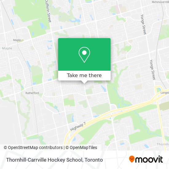 Thornhill-Carrville Hockey School map