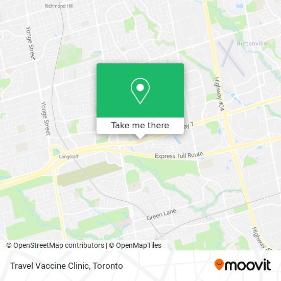 Travel Vaccine Clinic map