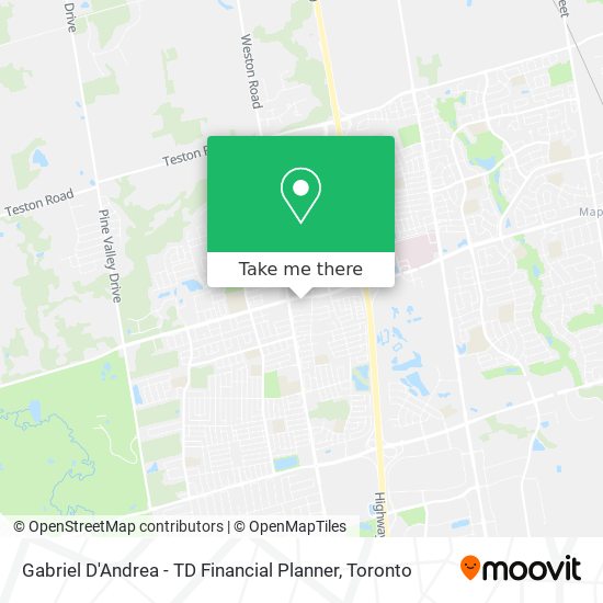 Gabriel D'Andrea - TD Financial Planner map